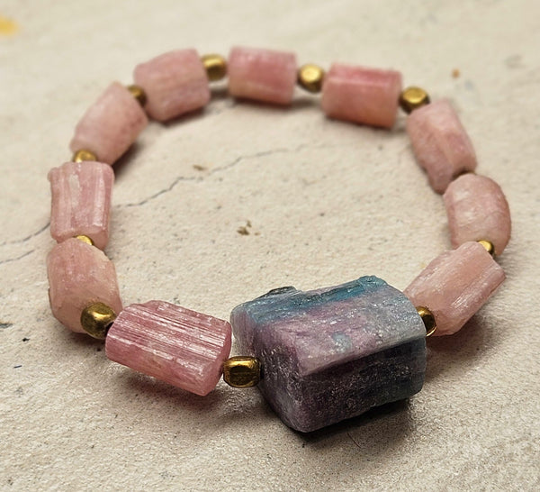 Pink/Paraiba Tourmaline Bracelet 214