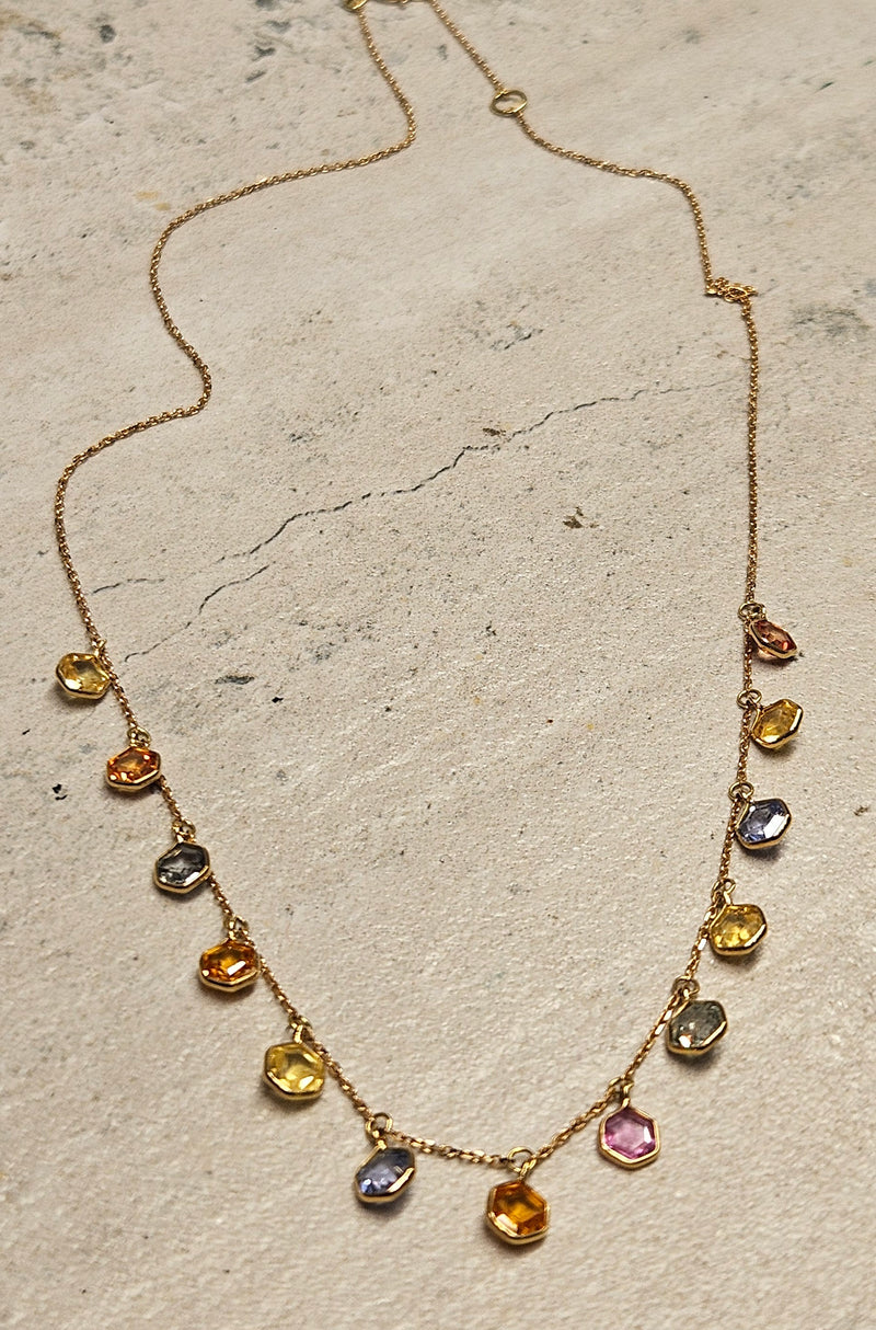 18kt Multi Sapphire Necklace 230