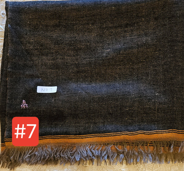 7 2-tone Blk Shawl Cashmere 245