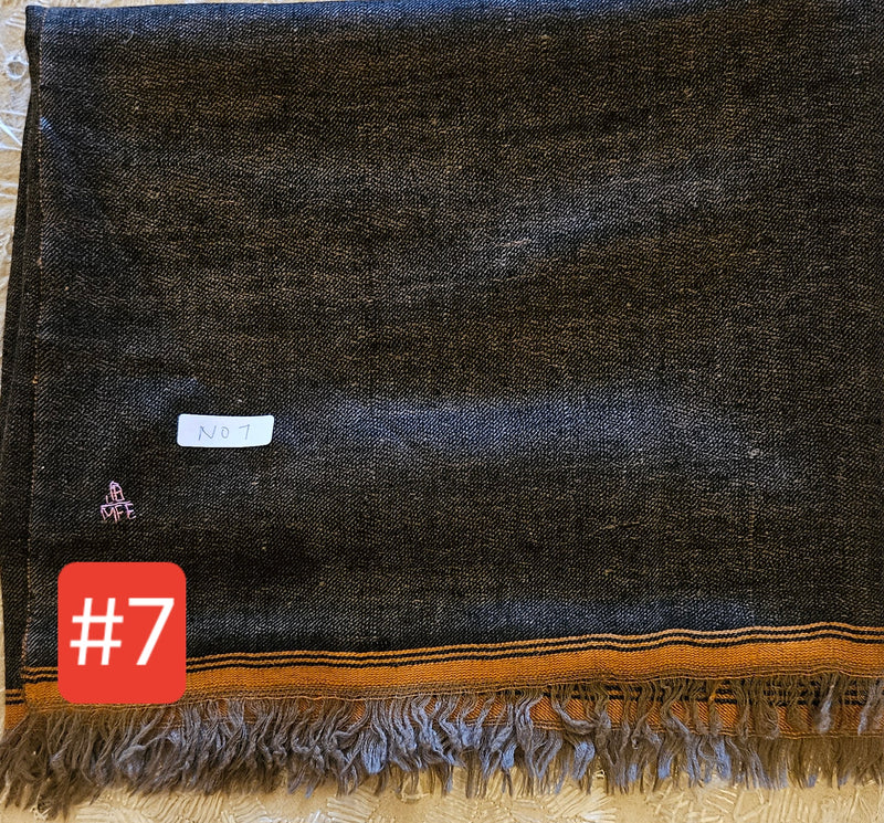 7 2-tone Blk Shawl Cashmere 245