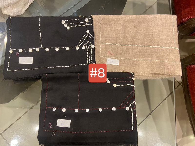 8 Cashmere Embelished Tribal Dance Scarf 246