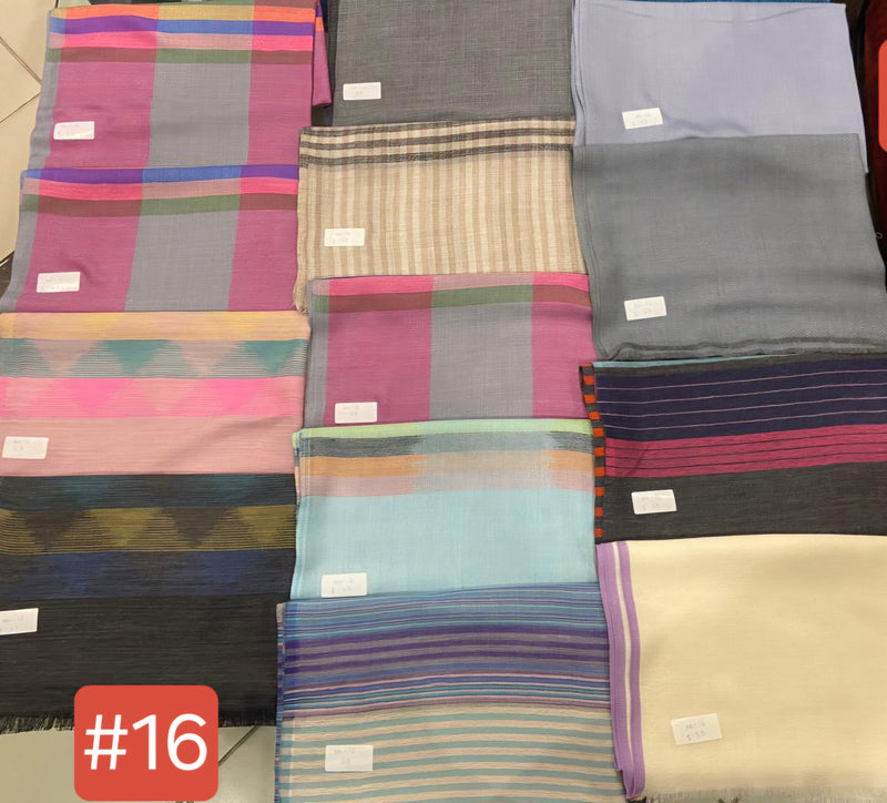 16 Fine wool Mix scarf 254
