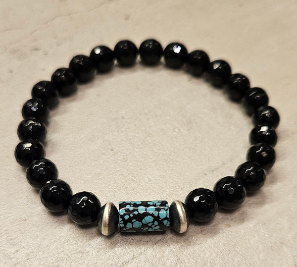Black Onyx/Turquoise Bracelet 283
