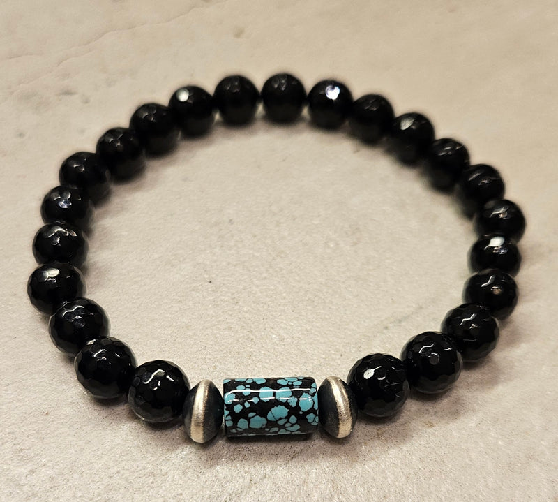 Black Onyx/Turquoise Bracelet 283