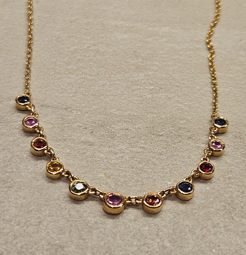 Gemmy Necklace Multicolor 18k gold