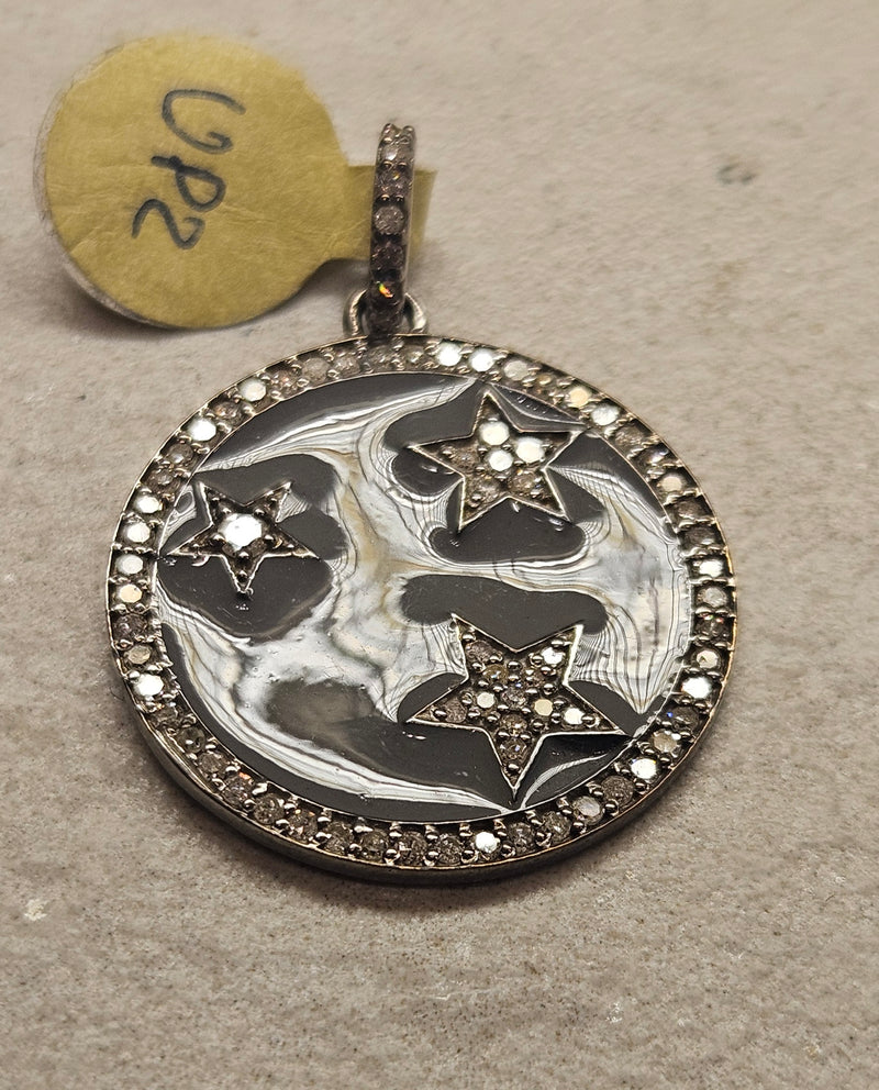 Galaxy Dia Circle Pendant