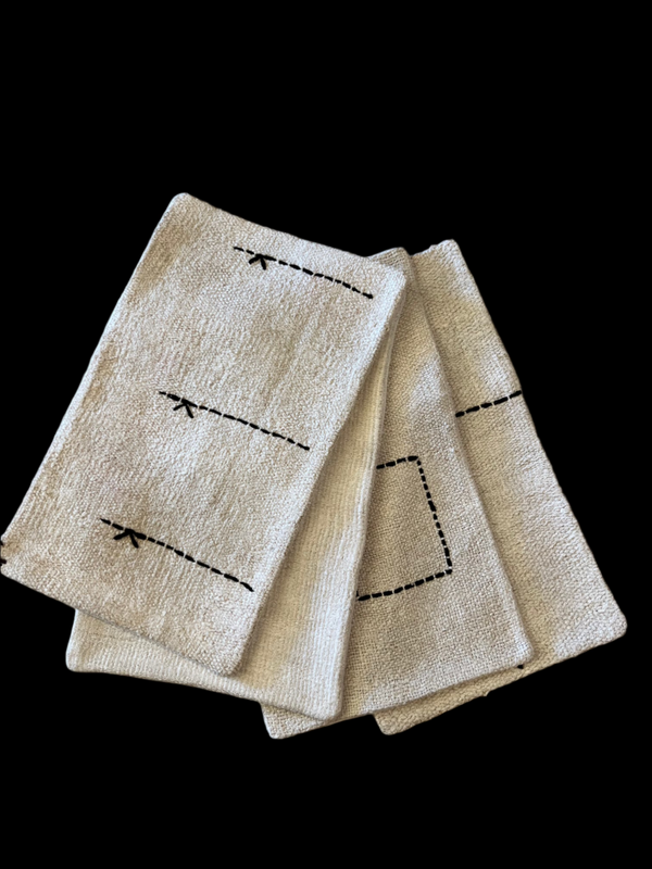 Turkish Pillow Wht/blk 19x12" 369