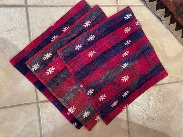 Turkish Pillow Red/Purple 16x16" 371