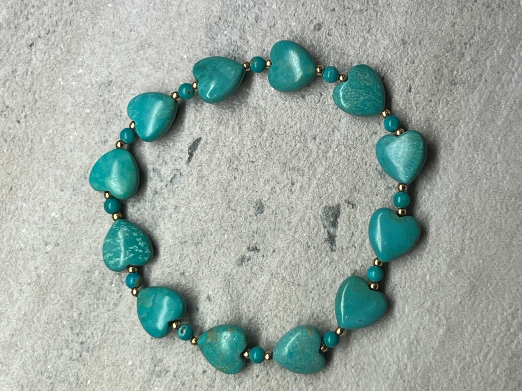 18Kt Turquoise heart Bracelet