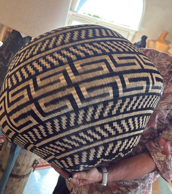 Greek key Blk/Wht Basket