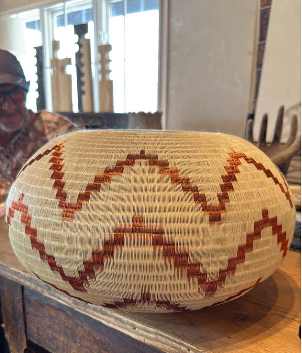 Copper Flame Basket Wide