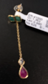 Em. Dia Ruby Drop Earring