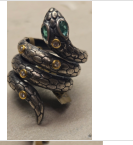 Snake Wrap Ring Dia & Emr.