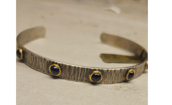Sapphire .925 Cuff Bracelet