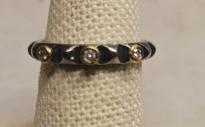 Geo Dia Stacker Ring