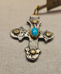 Cross Turq Dia Pendant