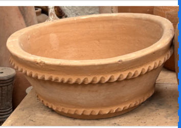 Shallow Wide Studded Bowl Terracotta 167