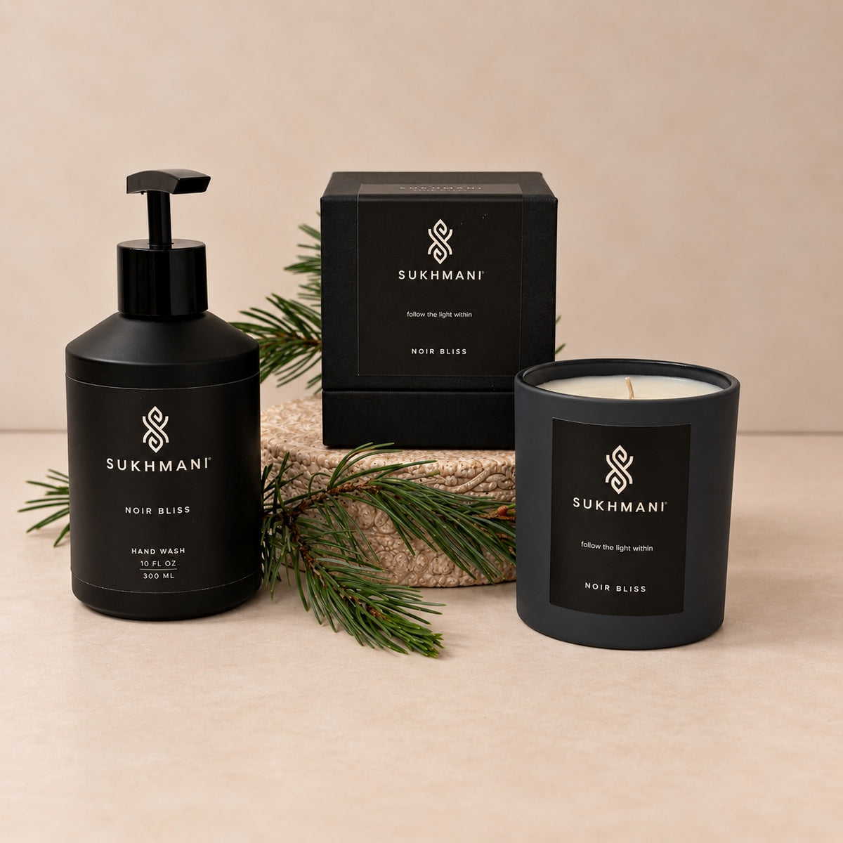 Noir Bliss Candle & Hand Wash Gift Set