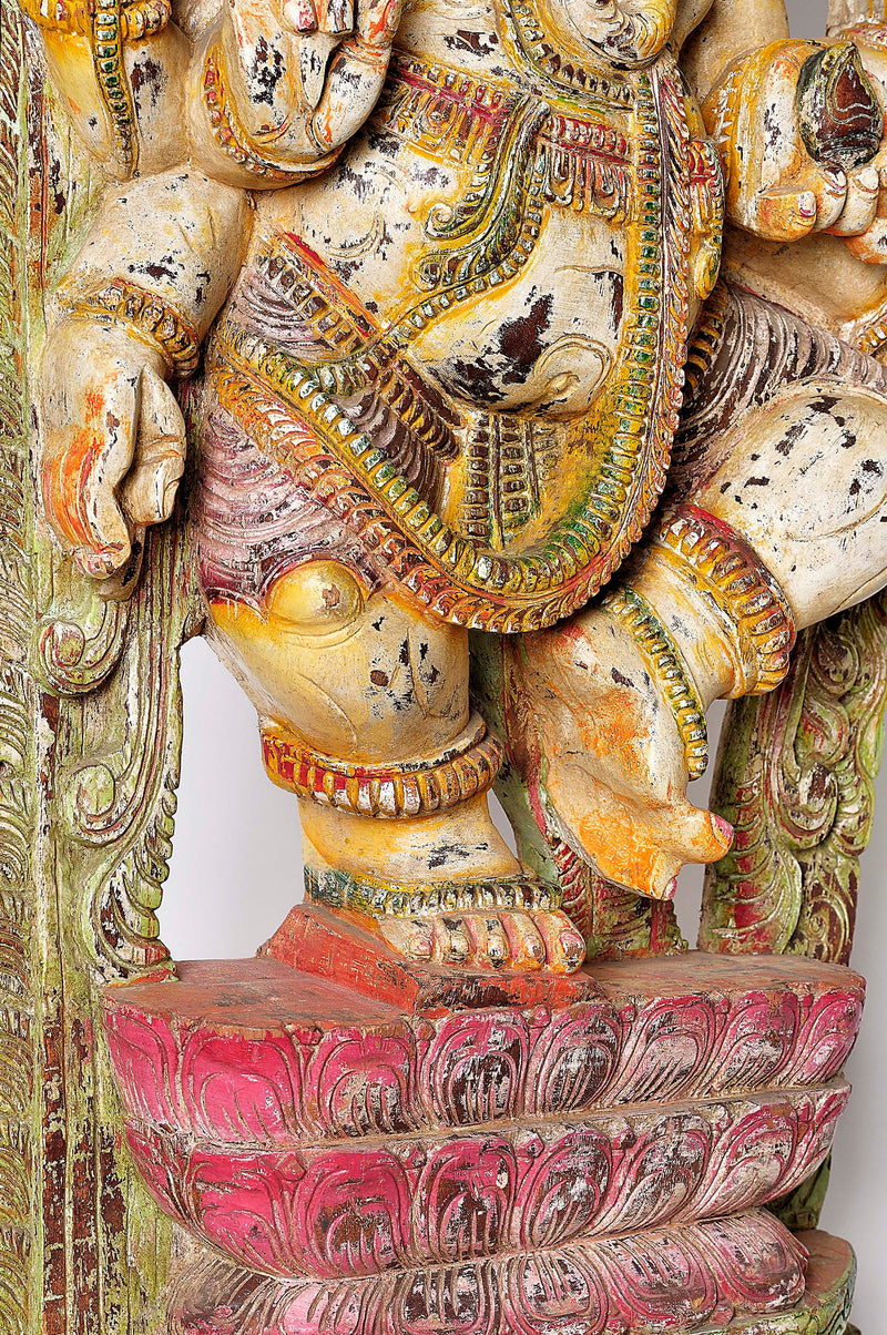 Spectacular ONE OF A KIND Tri Mukhti Ganesha Statue