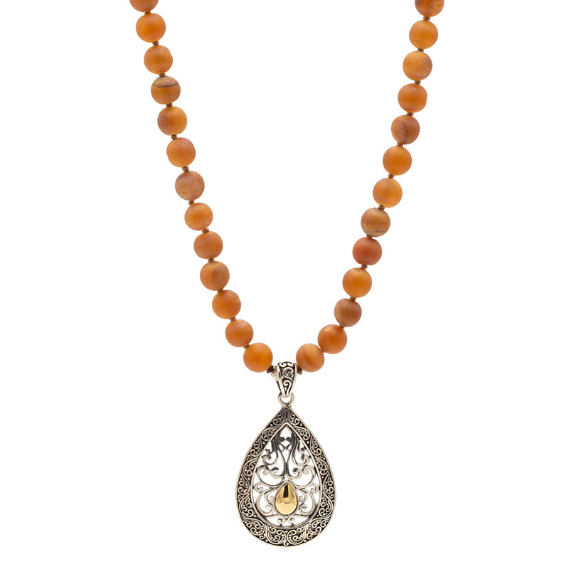 Necklace / Mala Druze with Bali Pendant